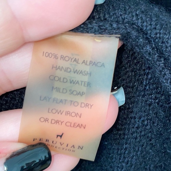 Peruvian Connection Button Up Cardigan Sweater with Pockets Size Medium - Picture 6 of 7